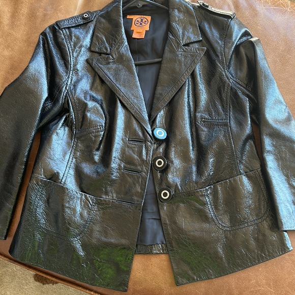 Perfect condition Tory Burch Leather crop jacket - Picture 5 of 11